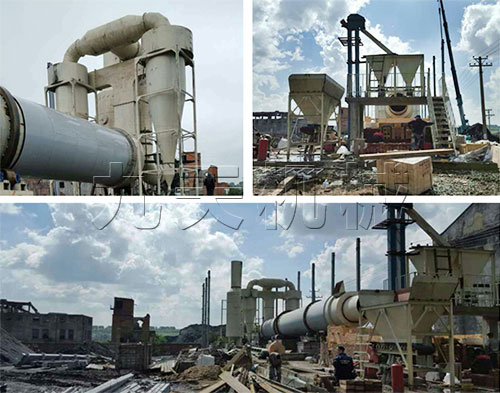 出口俄羅斯煤泥烘干機(jī)安裝圖