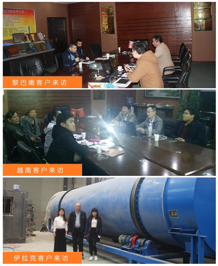 國外客戶考察烘干機生產(chǎn)線實圖