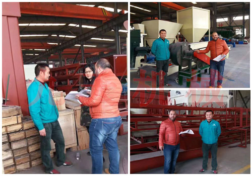 埃及玉米皮烘干機客戶驗貨現(xiàn)場